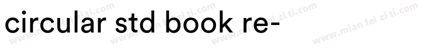 circular std book re字体转换